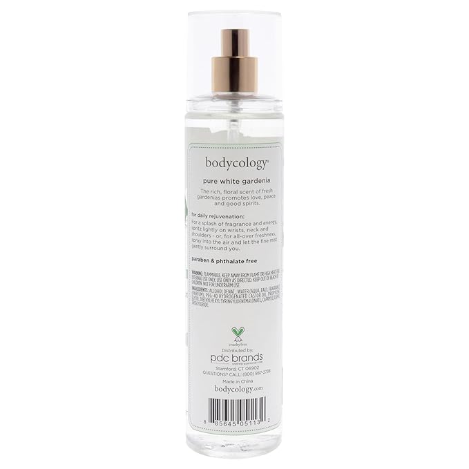 Bodycology Long-Lasting Fragrance Body Mist, Pure White Gardenia, 8 fl oz