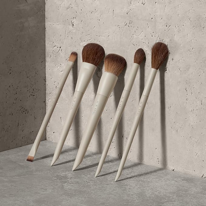 Morphe x Ariel Full Makeup Brush Collection - Includes A24 Foundation, A58 Cream Contour, A19 Dual-Ended Concealer, A14 Precision Setting, and A22 Blush Brushes (5 Piece Set)