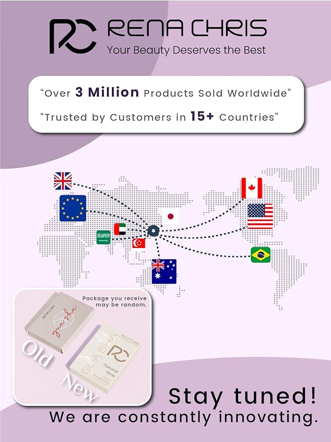 Rena Chris Gua Sha Facial Tools: Natural Amethyst Guasha Tool for Face Acupuncture Therapy, Facial Massager for Jawline Sculpting and Puffiness Reducing (Purple)