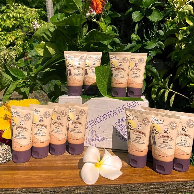 Kokua Sun Care Hawaiian Reef Safe Sunscreen SPF 50 | 1 oz - 3 Pack | Zinc Oxide | Mineral Sunscreen | Face & Body | Moisturizing Sun Protection | Water Resistant | Chemical Free | Natural Ingredients