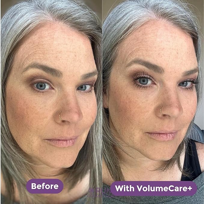 Rumi Cosmetiques VolumeCare+ Mascara For Mature Women - Extreme Length and Volume 2-in-1 Formula - No Clumps or Flaking, Long-Wearing, Hypoallergenic Mascara For Sensitive Eyes (Natural Black)