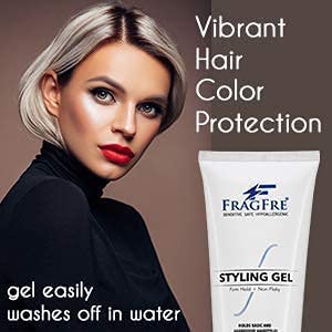 Firm Hold Hair Gel Fragrance Free 8 oz - Strong Styling Gel for Aggressive Hair Styles - Paraben Free Hypoallergenic Sensitive Formula - Non-Irritating Vegan No Gluten/Cruelty (1 Pack)