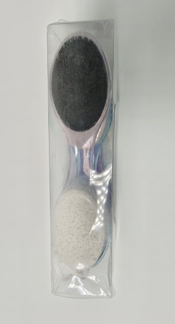 Foot Brush and Pumice Stone - 4 Pack Foot Brush Scrubber for Shower 4 in 1 Pedicure Foot File Exfoliator for Foot Care - Purple and Blue