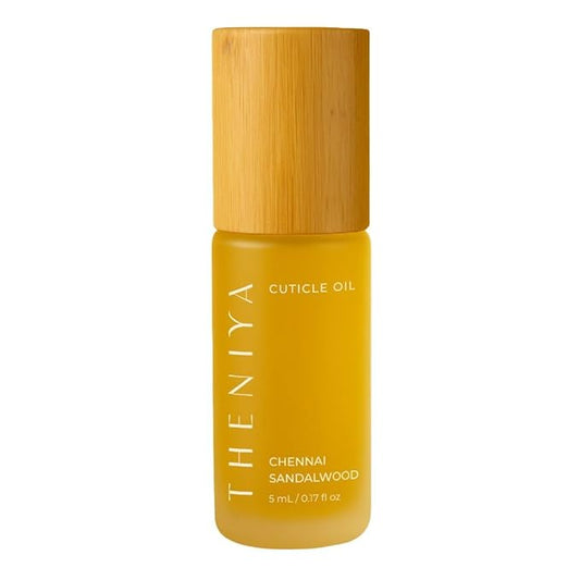 Cuticle Oil for Nail Strengthening and Growth – Hydrating, Vegan, Organic Formula with Jojoba & Vitamin E | 3 Signature Fragrances | 5mL Roll-On (0.17 Fl Oz, Sandalwood Fragrance)