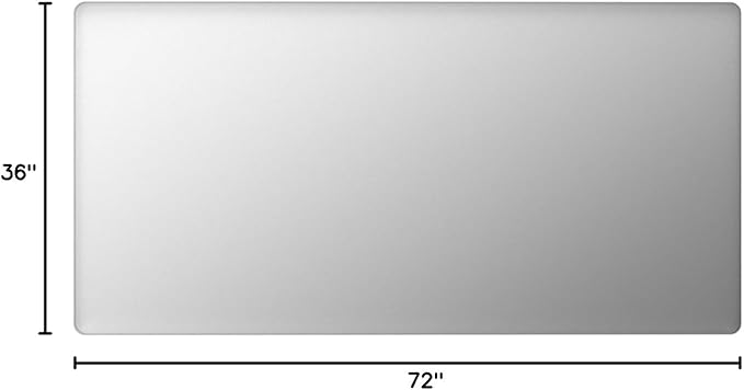 LOAAO 72X36 Inch Brushed Nickel Bathroom Mirror, Rounded Rectangle Silver Metal Frame Mirror, Brushed Nickel, Anti-Rust, Shatter Proof, Hangs Horizontally or Vertically