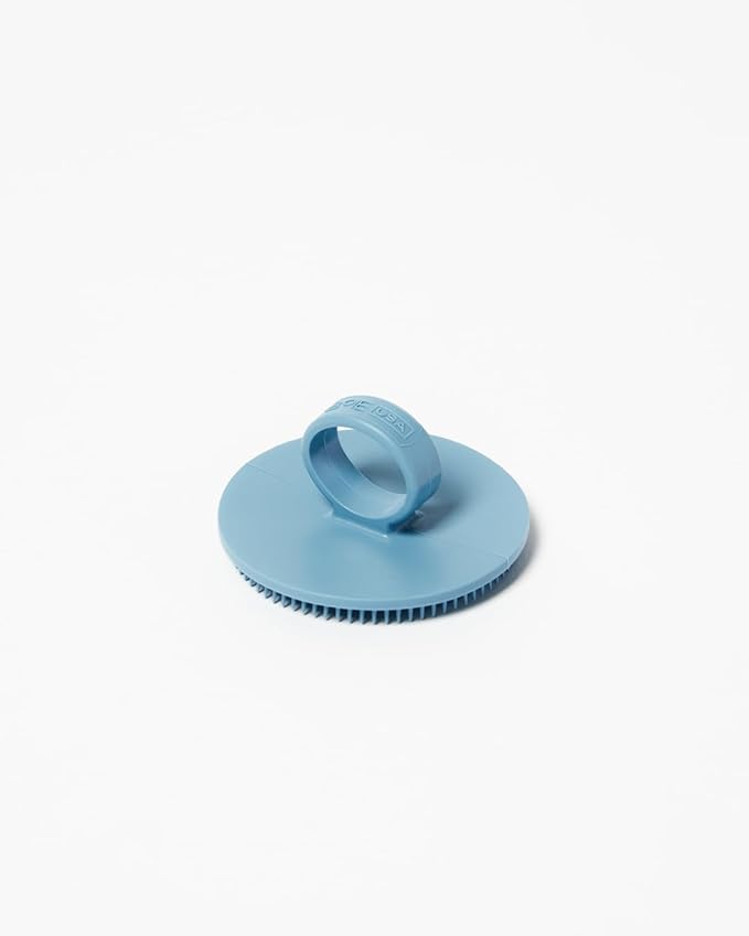 Boie USA Face Scrubber - Handheld Facial Tool, Deep Cleansing Exfoliating Facial Brush. Fights Acne with Gentle, Silicone-Like Bristles, Long Lasting, & Hypoallergenic (Blue)