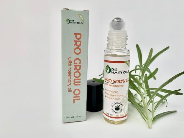Hair Growth Oil, Scalp Treatment, Scalp Massage Oil, 100% Natural Oils, Essential Oil Blend, Nutrient-Rich, Roll On (0.33 Fl oz)