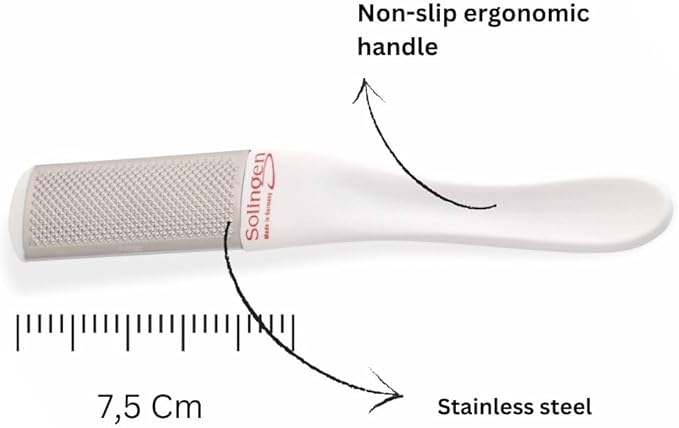 Professional Stainless Steel | Foot File | Foot Rasp | Callus Remover Best Foot Care Pedicure Tool To Remove Hard Skin | Can Be Used on Both Wet and Dry Feet | Made In Germany