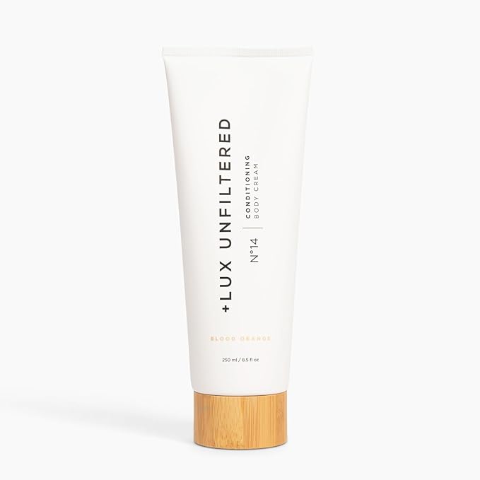 + Lux Unfiltered N°14 Conditioning Body Cream for Women - Moisturizing Body Lotion with Jojoba, Squalane, & Shea Butter - Hydrating, Skincare Grade Ingredients - Vegan & Cruelty Free - Blood Orange