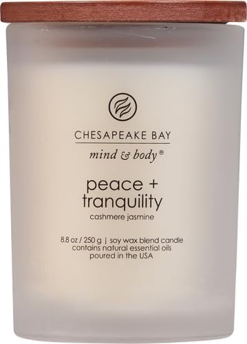 Chesapeake Bay Candle Scented Candle Peace + Tranquility (Cashmere Jasmine) Medium Jar Home Décor