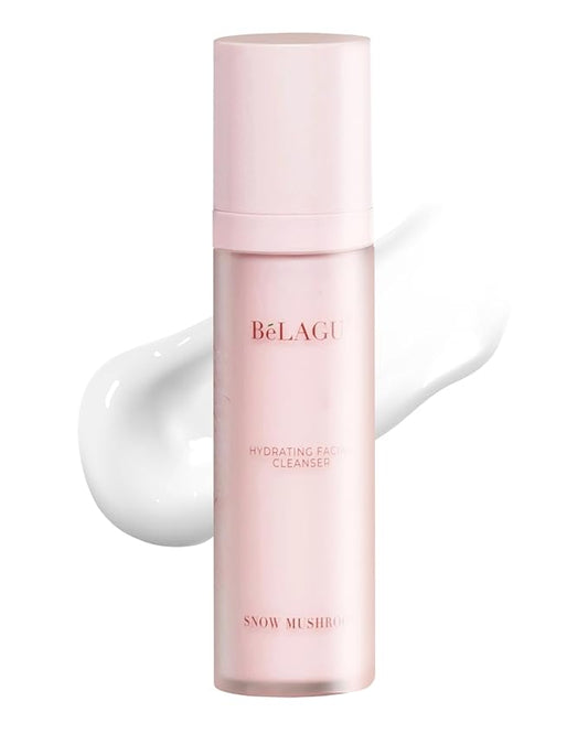 Hydrating Facial Cleanser with Squalane & Snow Mushroom | Gentle Face Wash for Makeup Removal & Soft, Hydrated Skin | Natural, Vegan (4.1 fl Oz)