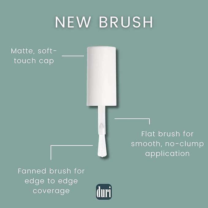 duri Nail Polish, 350 Passion, Deep Red Metallic Shimmer, Full Coverage, Quick Drying, Lasting, 0.45 Fl Oz