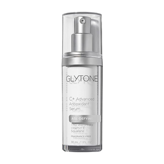 Glytone Age-Defying C+ Vitamin C Serum for Face | 20% Vitamin C, E and Squalane Antioxidant Complex | Reduces Fine Lines & Wrinkles | Hydrating & Anti-Aging Facial Serum for All Skin Types | 1 Fl Oz