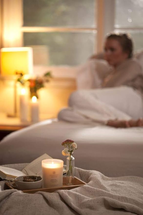 Chesapeake Bay Candle Peace + Tranquility (Cashmere Jasmine) Scented Candles Medium Size 2-Pack Perfect for Home Décor Relaxation and Gifting