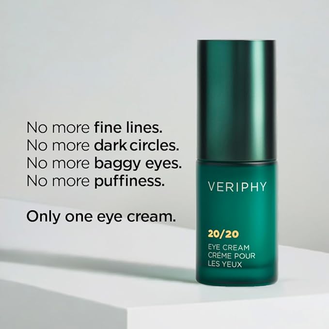 Veriphy 20/20 Eye Cream for Dark Circles and Puffiness | Vegan | Clean | Natural | Cruelty-free | Anti-Aging | Eye Cream for Wrinkles | Women in STEM