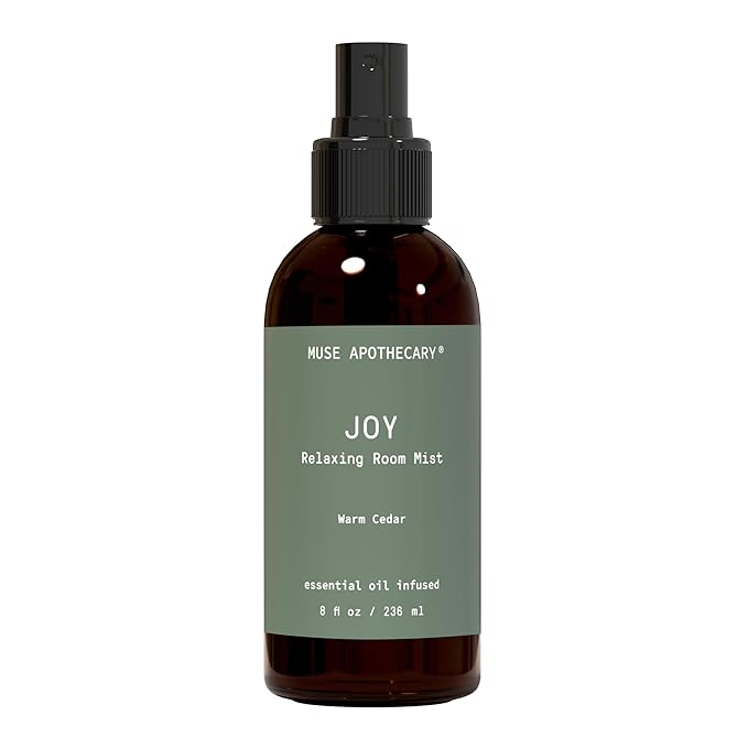 Muse Apothecary Room Ritual - Botanical Collection - Christmas Room Spray, Aromatic and Relaxing Room Mist, Air Freshener Spray, Infused with Natural Aromatherapy Essential Oils - 8 oz, Warm Cedar