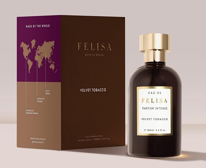 Velvet Tobacco Eau de Parfum Intense (3.4 fl oz) – Long Lasting Vegan Oriental Woody Perfume, Bold and Sophisticated with Oakwood, Cognac, Rum, Tobacco and Cocoa