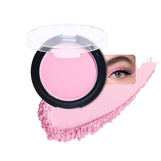 Monochrome Matte Eye Shadow Palette,Peach Pink Neutral Nude Matte Pressed Powder Single Eyeshadow,Natural Long Lasting Naturing-Looking Eyeshadow,Talc,Paraben Vegan & Cruelty Free