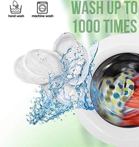 Chloven 30 Pack Reusable Makeup Remover Pads - Bamboo Cotton Rounds for Toner, Washable, Eco-Friendly for All Skin Types with Cotton Bag for Storage