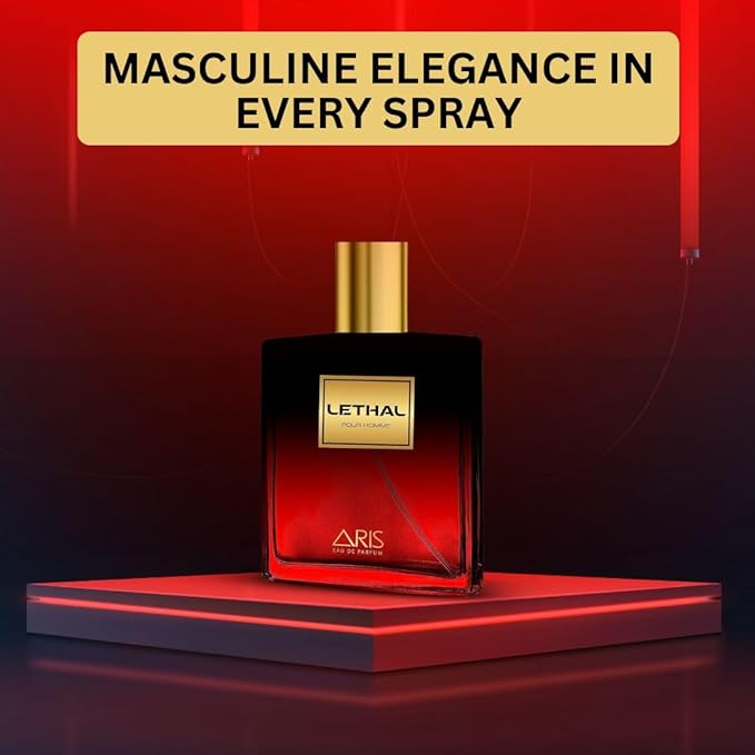 Lethal Eau de Parfum – Long-Lasting Woody and Musk Fragrance for Men – 100mL Perfume Spray with Bonus 15mL Perfume Sample (Randomly Selected)