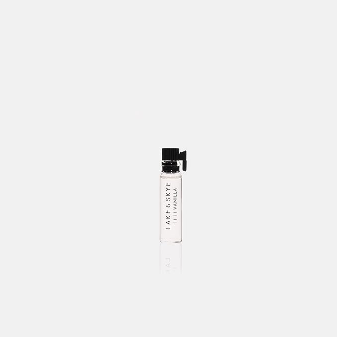 Lake & Skye 11 11 Vanilla Fragrance Oil 0.06 fl oz (2ml), Mini Perfume, Unisex Fragrance, Warm & Sweet Scent, Vanilla and Musk Notes, with Essential Oils, Long-Lasting Fragrance, Travel-Friendly