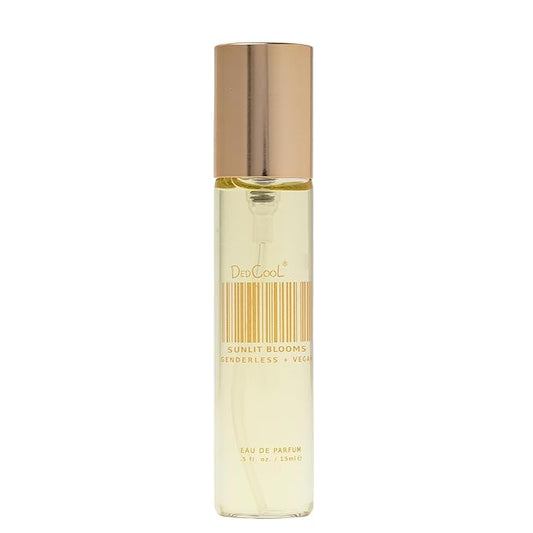 DedCool Eau de Parfum (Sunlit Blooms- 0.5 fl oz) with Notes of Orange Blossom, White Floral, Salty Vanilla, Perfume for Men & Women, Long Lasting, Luxury Fragrance, Non-Toxic, Vegan, Fragrance For All