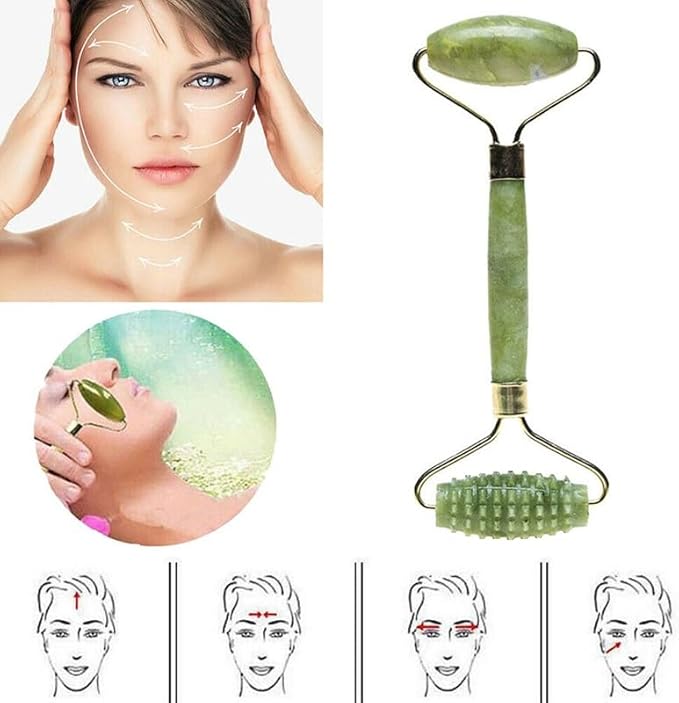 Jade Roller and Gua Sha Set,Gua Sha Facial Tools,Face Roller,Jade Roller for Face,Guasha Tools for Face,Self Care Kit for Men Women