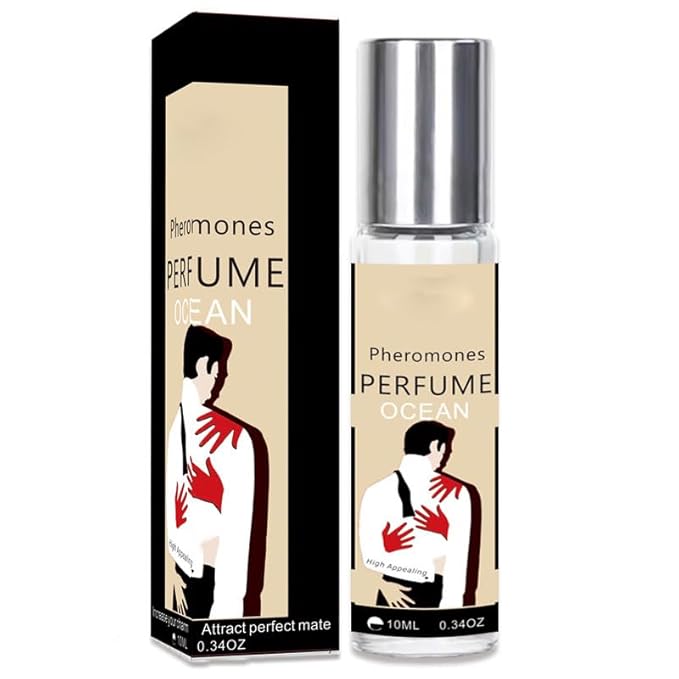 Pheromones Ocean Fresh Sweet Perfume Collection, High Appealing Fragrance, Roll-on Glass Bottle, 0.34oz, 10ml
