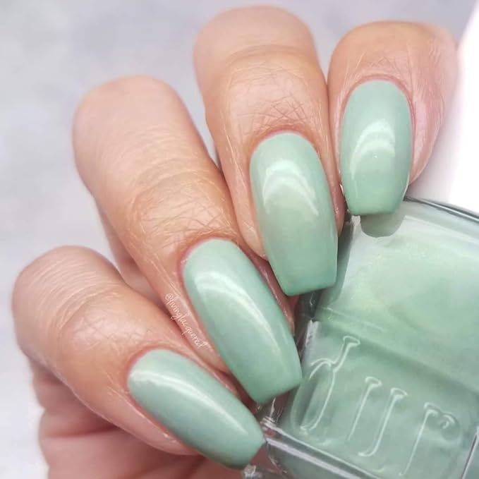 duri Nail Polish, 776 Peace And Love, Golden Shimmer Mint Green, Full Coverage, 0.45 Fl Oz