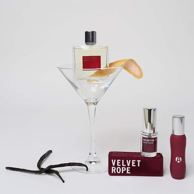 Velvet Rope Travel Eau de Parfum | Vanilla Martini & Jasmine | Award Winning Fragrance | Premium Ingredients | Long Lasting Scent | 0.5 oz | 15 ml | Travel Size | Luxury Quality