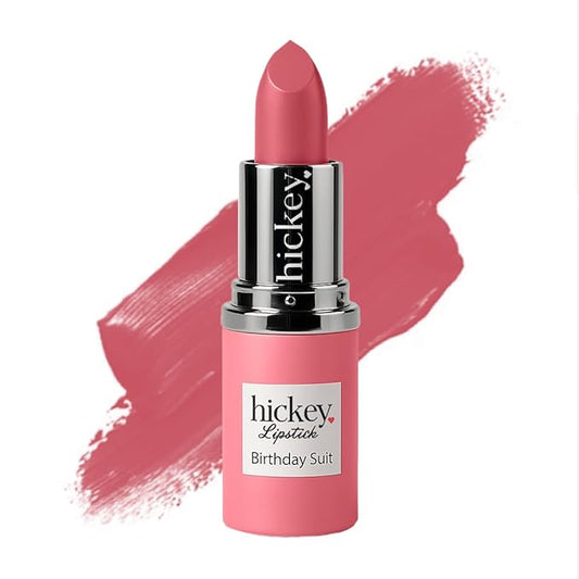 Hickey Lipstick Birthday Suit Best Nude Lipstick Refill - Long Lasting Lipstick for Women, Hydrating & Moisturizing Shade, Lip Color for Women (Birthday Suit Nude)