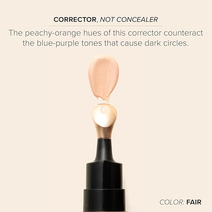 DRMTLGY Luminous Eye Corrector SPF 41, Under Eye Color Corrector for Dark Circles, Anti-Aging Tinted Eye Cream, Hydrating Eye Serum with Peach Undertone, Tan