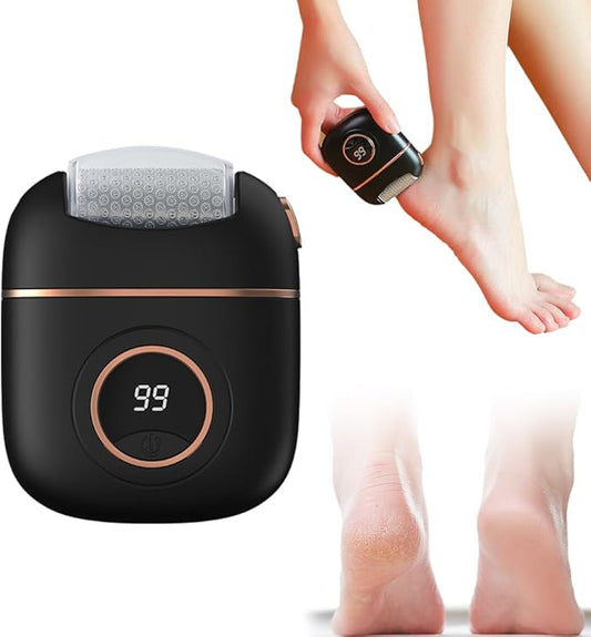 Upgrade Digital Electric Foot Polisher, 2024 New USB Rechargeable Foot Repair and Grinding Device, Electric Callus Remover Foot File with 2 Speeds for Men Women Dry Callus Dead Skin (Black)