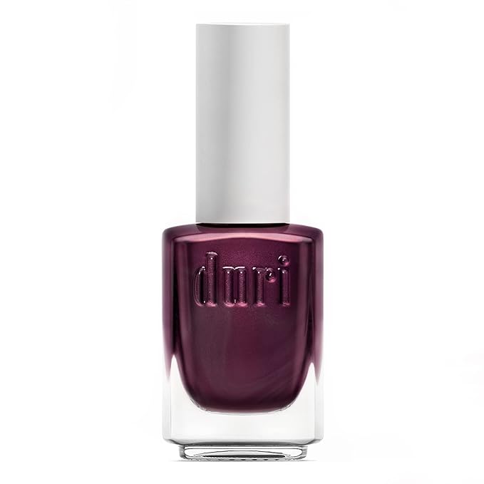 duri 763 High Key Nail Polish, Burgundy Purple Metallic Shimmer Lacquer, Full Coverage, Glossy Finish, Fast Drying, 0.45 Fl Oz