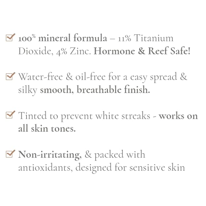 Glowbiotics Tinted Reef-Safe Sunscreen SPF 30: Non-Greasy Daily UVA/UVB Protection | Breathable Mineral Primer with Vitamins, 2 Fl Oz