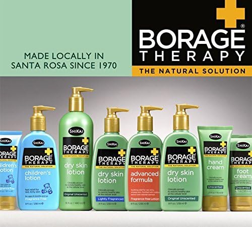 ShiKai Borage Therapy Hand Cream (2.5 oz) | Fragrance Free Moisturizer for Hands & Body | Fast Relief Lotion for Dry Skin | With Oatmeal & Shea
