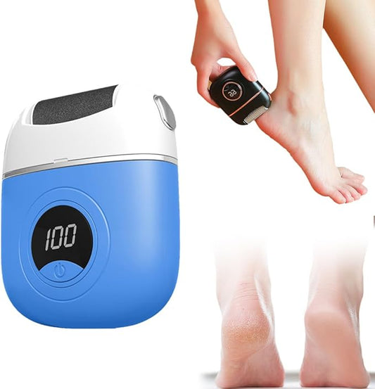 Upgrade Digital Electric Foot Polisher, 2024 New USB Rechargeable Foot Repair and Grinding Device, Electric Callus Remover Foot File with 2 Speeds for Men Women Dry Callus Dead Skin (Blue)