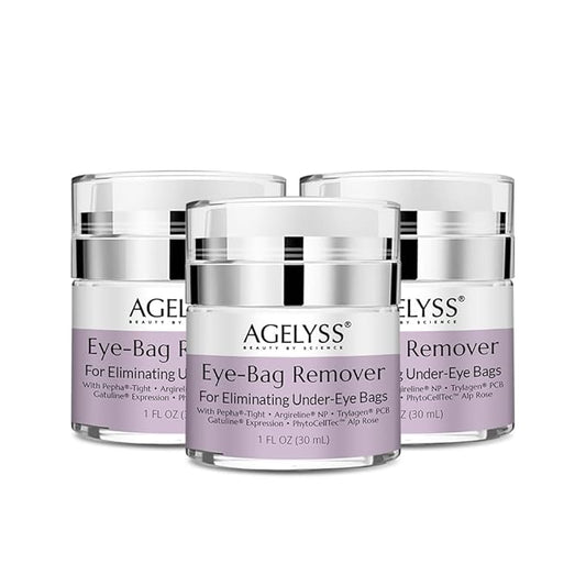 Agelyss Eye-Bag Cream - Deep Hydration - Puffiness, Dark Circles, and Wrinkles - Paraben-Free, Cruelty-Free, Vegan - Pack of 3