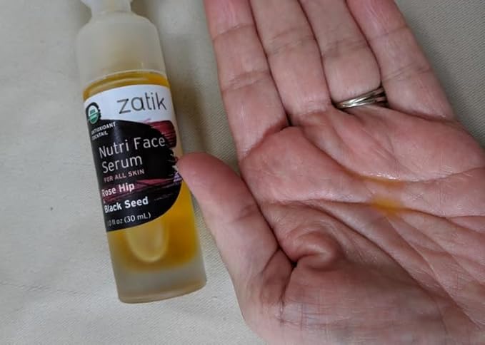 Zatik Naturals - Nutri Face Serum with Rose Hip and Black Seed, USDA Organic, Vegan, Non-GMO, Gluten Free, Soy Free, Alcohol Free, pH Balanced, Biodegradable, 1.0 fl oz, 30ml