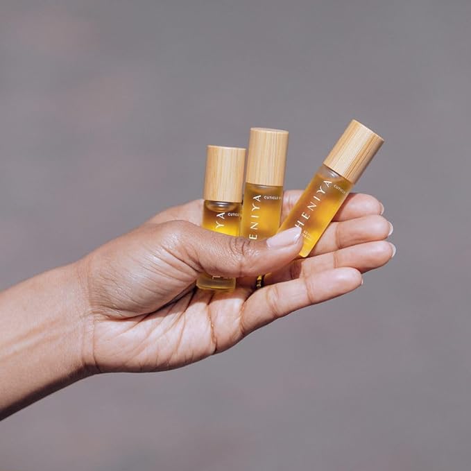 Cuticle Oil for Nail Strengthening and Growth – Hydrating, Vegan, Organic Formula with Jojoba & Vitamin E | 3 Signature Fragrances | 5mL Roll-On (0.17 Fl Oz, Rose Fragrance)