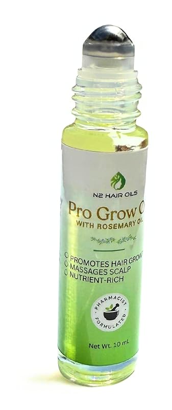Hair Growth Oil, Scalp Treatment, Scalp Massage Oil, 100% Natural Oils, Essential Oil Blend, Nutrient-Rich, Roll On (0.33 Fl oz)