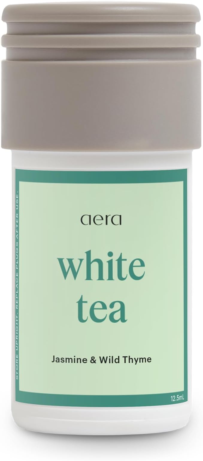 Aera Mini White Tea - Essential Oil for Home - Elegant Embrace Fragrance - Notes of White Tea, Jasmine and Thyme - Scent Refill - Capsule Size Works with Mini Diffuser
