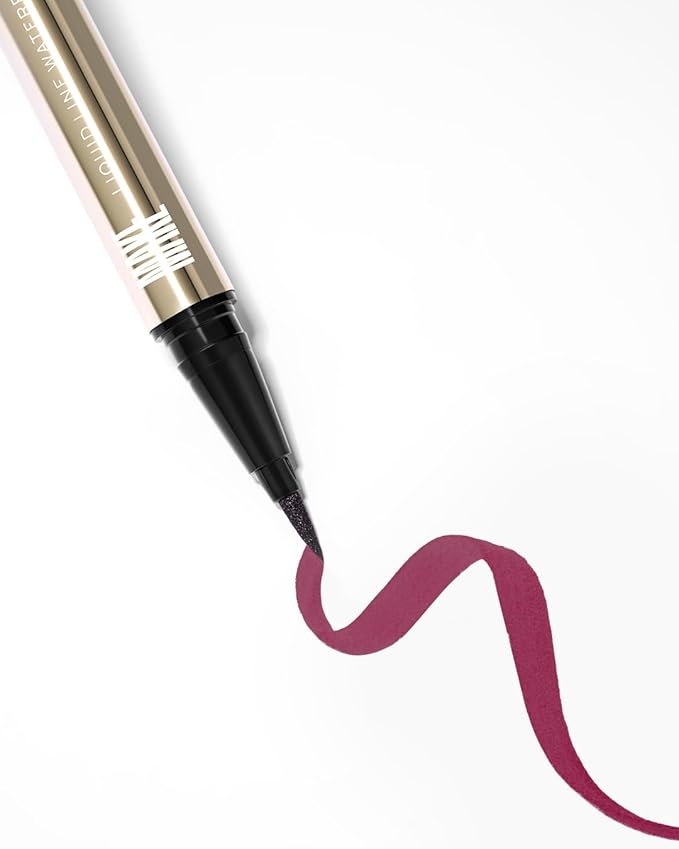 MAKE Beauty Liquid Line Waterproof Liquid Eyeliner Pen. Smudge-Proof Felt Tip for Precise Application of Lines, Wings, and Graphics. Long Lasting Eye Liner - Shade, Meteorite
