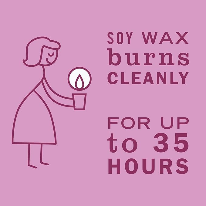 MRS. MEYER'S CLEAN DAY Aromatherapy Candle, 35 Hour Burn Time, Made with Soy Wax and Essential Oils, Peony, 7.2 Oz, Pack of 2