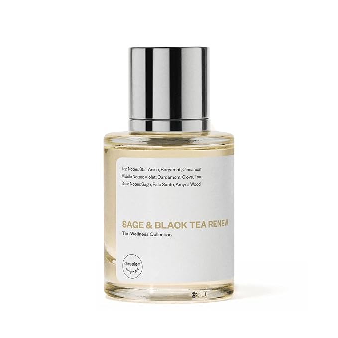 Dossier Original Eau de Parfum - Sage & Black Tea Renew - Unisex - Allure Best of Beauty Award Winner - 50 ML Long-lasting Perfume Crafted in France