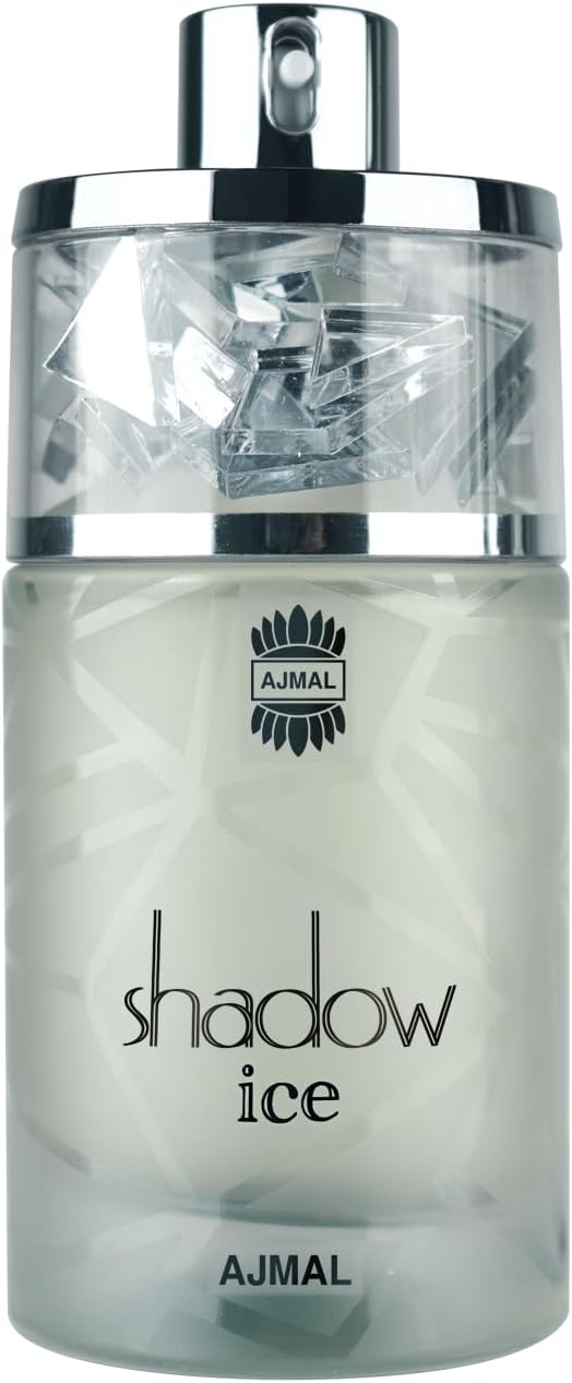 Ajmal Shadow Ice Eau de Parfum 3.4 oz / 100 ml – Fresh Long-Lasting Unisex Perfume | Citrus, Neroli, Jasmine, Musk & Sandalwood | Premium Summer Fragrance from Dubai