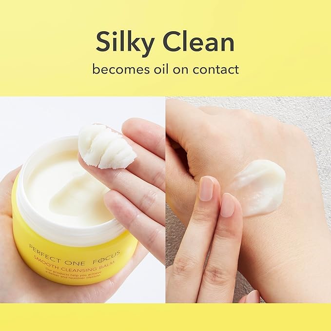 PERFECT ONE FOCUS Smooth Cleansing Balm - Highly Rated Makeup Remover & Face Wash on Amazon Japan with Premium Moisturizing Ingredients from Around the World, 2.64oz (75g)