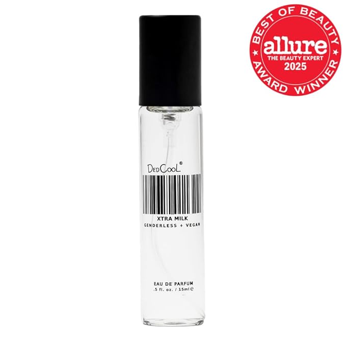 DedCool Eau de Parfum (Xtra Milk - 0.5 fl oz) with Notes of Bergamot, White Musk, Amber, Clean, Perfume for Men & Women, Long Lasting, Luxury Fragrance, Non-Toxic, Genderless, Vegan, Fragrance For All