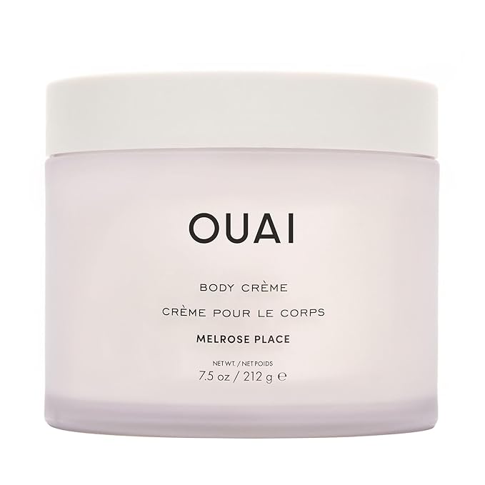 OUAI Body Cream, Melrose Place - Hydrating Whipped Body Cream with Cupuaçu Butter, Coconut Oil and Squalane - Softens Skin and Delivers Healthy-Looking Glow - Sulfate Free Skin Care (7.5 Oz)