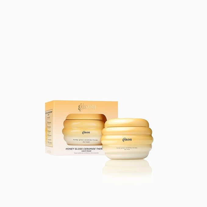 Gisou Honey Gloss Ceramide Therapy Hair Mask, Deep Hydration & Repair, Mirsalehi Honey, Ceramides & Hyaluronic Acid, 4x Stronger Hair & +85% Shine, Suitable for All Hair Type (75ml)